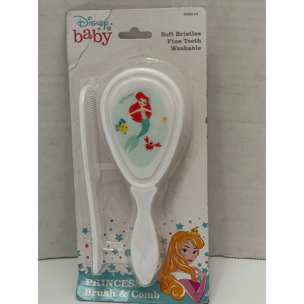 Disney Baby Princess Ariel Brush and Comb Set Little Mermaid White P89016